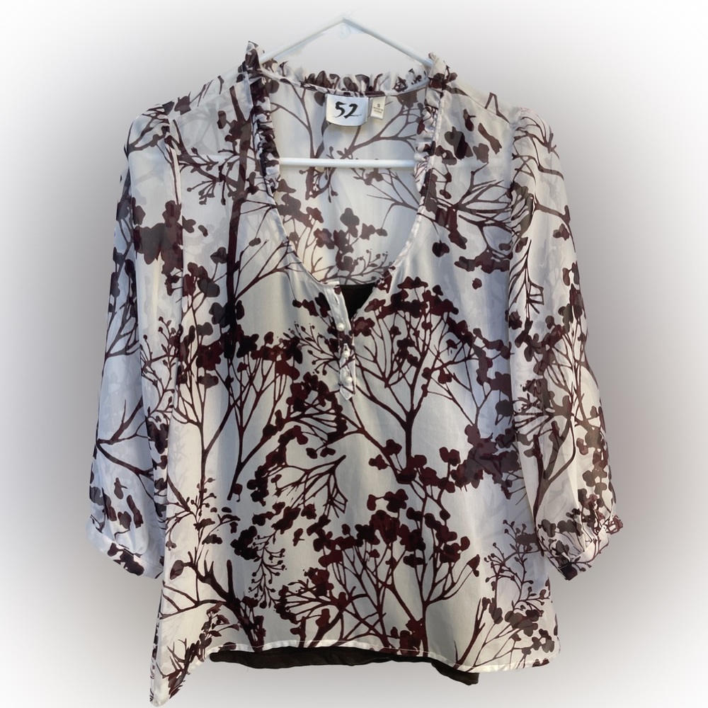 Sheer Blouse Cami Included